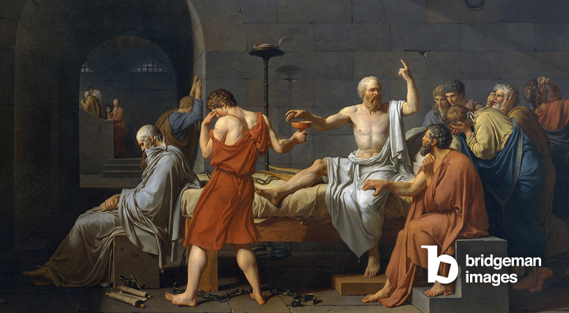 Suicide de Socrate, philosophe grec de l'Antiquité