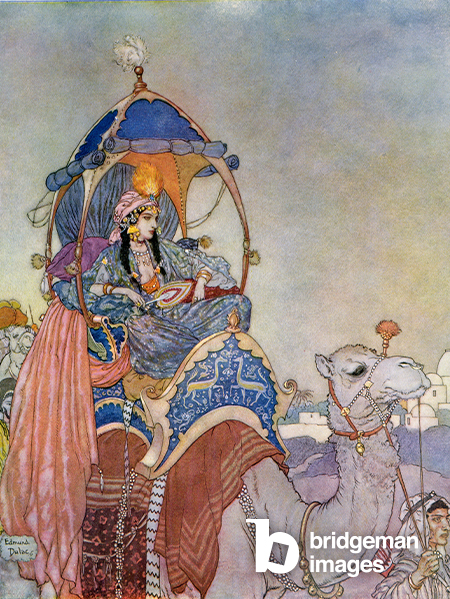 Une princesse chevauchant un chameau, Edmund Dulac