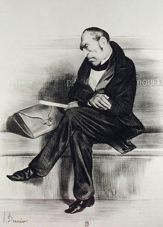 Caricature de Francois Guizot (1787-1874), lithographie, Honore Daumier
