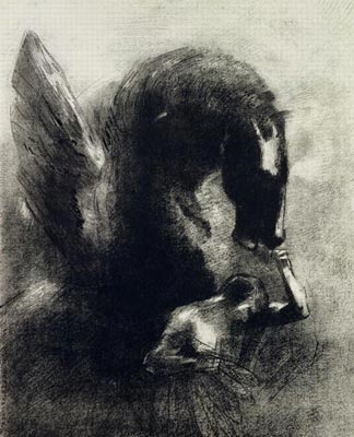 « Pégase », gravure, Odilon Redon.