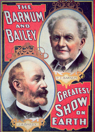 Affiche publicitaire “ Barnum & Bailey, le plus important Show du monde”, 1880, lithographie
