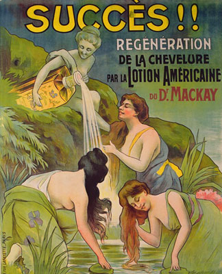 Affiche publicitaire « La lotion américaine du docteur Mackay », lithographie, France