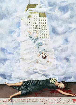 Suicide de Dorothy Hale, huile sur Masonite, Frida Kahlo