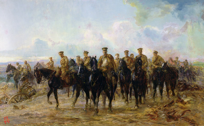 The Retreat from Mons, 1927 by Lady Butler(Elizabeth Southerden Thompson) (1846-1933) / © Royal Hospital Chelsea, London, UK 
