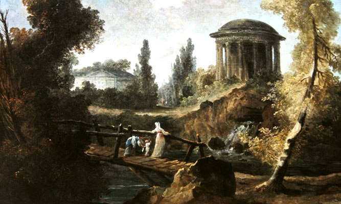 « Les Cascades de Tivoli ». Huile sur toile d’Hubert Robert, vers 1775.