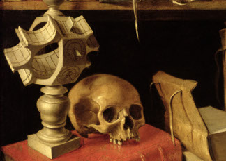 Vanitas with a Sundial, c.1626-40 (oil on canvas), French School, (17th century) / Louvre, Paris, France / Giraudon