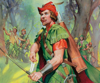 Robin Hood (gouache on paper), James Edwin McConnell, (1903-95)