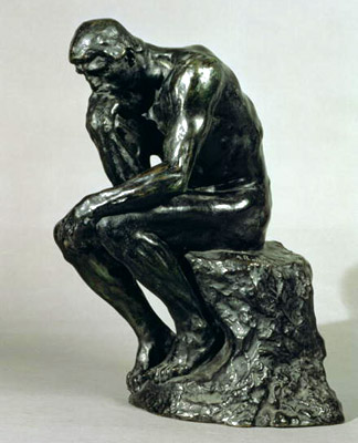 « Le Penseur ». Bronze d’Auguste Rodin.