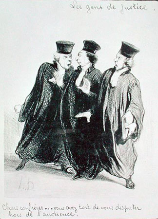 Dispute hors du tribunal, 1846, Honore Daumier