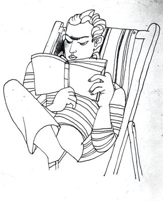 Raymond Radiguet, 1923, crayon et encre sur papier, Jean Cocteau