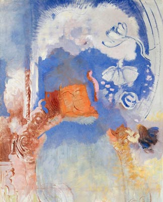 « Composition», huile sur toile, Odilon Redon.