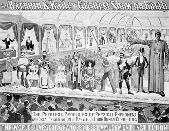 Le plus incroyable spectacle sur terre du Cirque Barnum & Bailey, le plus grand au monde, le meilleur organisateur de divertissement, 1895, lithographie