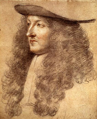 Portrait de Louis XIV, dessin,