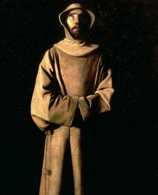 Saint François d'Assise - Francesco Zurbaran (1598-1664) - c.1640 - Museu Nacional d'Art Catalunya, Barcelone
