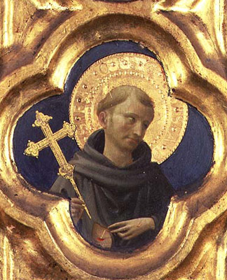 Saint François d'Assise, détail de l'autel de la Saint Trinité - Fra Angelico (c.1387-1455) - c.1434 - Museo di San Marco dell'Angelico, Florence