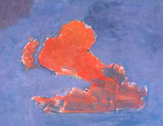 Le nuage rouge, huile, 1907, Mondrian