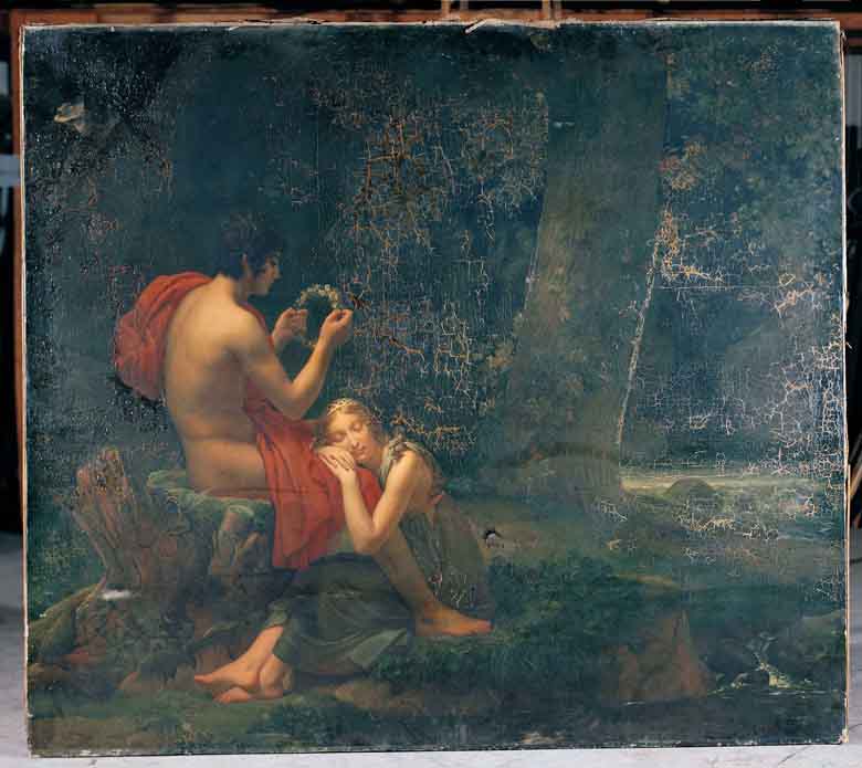 Daphnis and Chloe, 1824-25 by Baron François-Pascal-Simon Gérard (1770-1837) / Louvre, Paris, France / Giraudon 