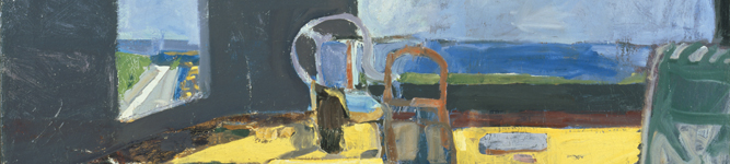 (Detail) Interior with View of the Ocean, 1957 by Richard Diebenkorn (1922-93) The Phillips Collection, Washington, D.C. USA