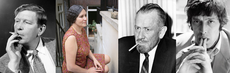 From left: W.H. Auden (1951), Doris Lessing (1970), John Steinbeck (1965), Tom Stoppard (1970) Photo © Mark Gerson