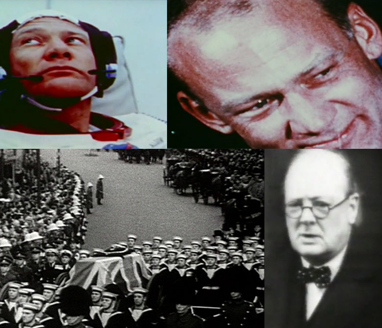 Buzz Aldrin and Funeral of Churchill / Bridgeman Footage