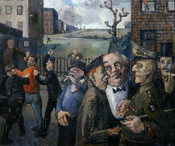 Joseph and his Brothers, 1948 (oil on canvas), Ernst Eisenmayer (Contemporary Artist)