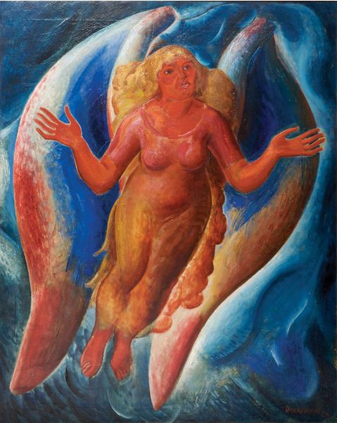 Host of the 4th Dimension (Red Angel), 1927 / Leon Underwood / The Ingram Collection of Modern British and Contemporary Art / Bridgeman Images