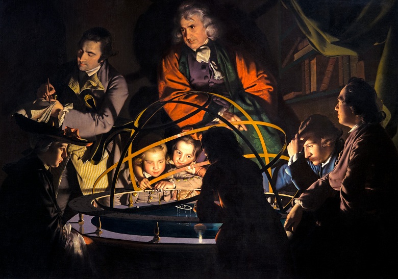 The Orrery, c.1766 (oil on canvas) by Joseph Wright of Derby (1734-97) / Derby Museum and Art Gallery, UK 