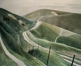Chalk paths, 1935, by Eric William Ravilious (1903-1942) / De Agostini Picture Library 