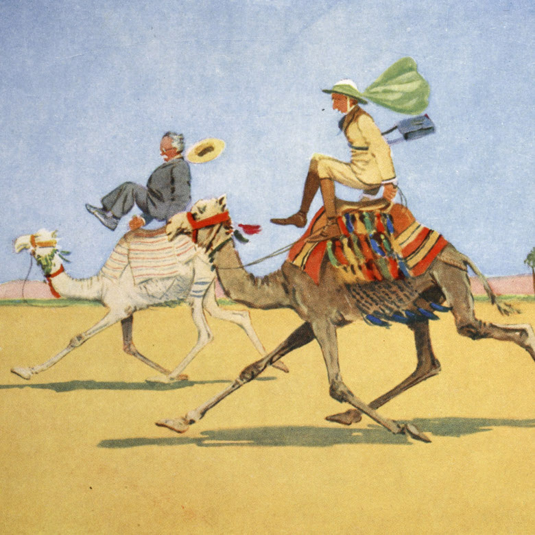 Cup and Ball-the camel's favorite game / from 'The Light Side of Egypt' / Lance Thackeray / The Stapleton Collection / Bridgeman Images 