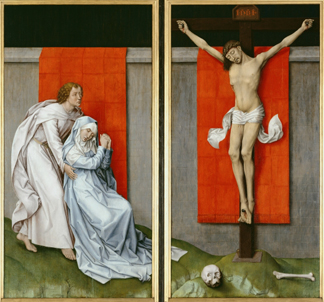 The Crucifixion, with the Virgin and Saint John the Evangelist Mourning, c. 1460 (oil on panel) by Rogier van der Weyden